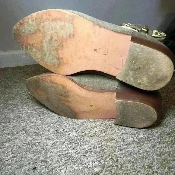 Steve Madden Suede Booties Gold Buckle Pointed Toe Size 8 | Boho Western Style - Picture 2 of 6